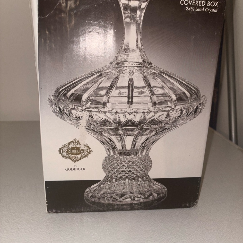 Godinger Crystal Olympia Covered Crystal Dish